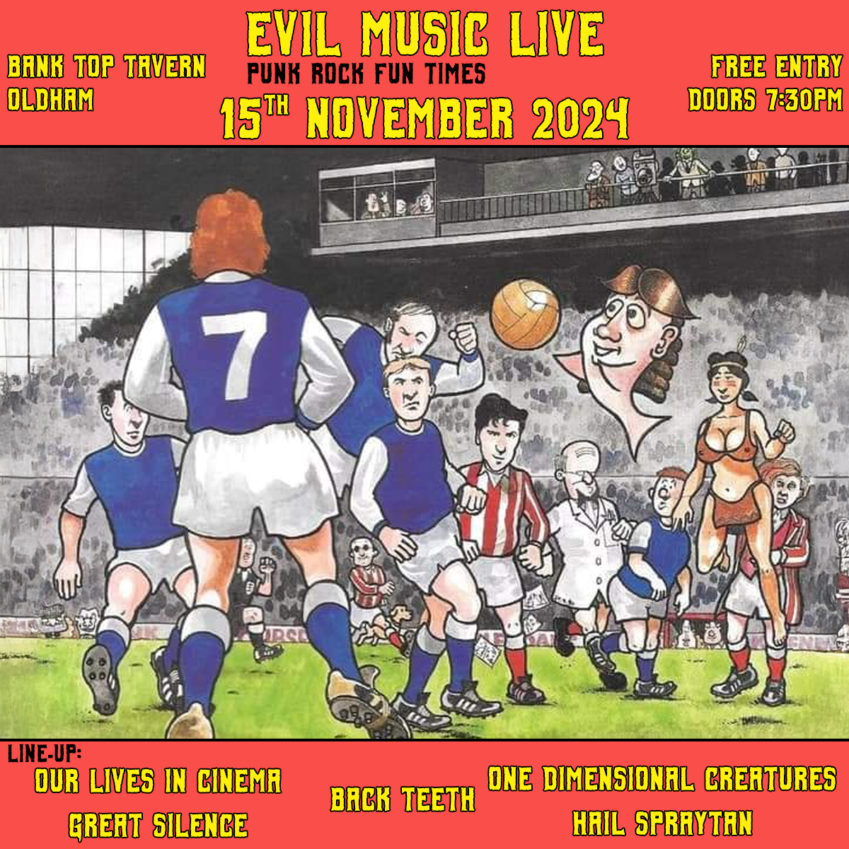 One Dimensional Creatures play Bank Top Tavern in Oldham, Greater Manchester on 15th Nov 2024